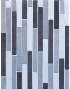BB71 1x9 Artillo Motage Grays (early/natural/sidewalk/charcoal GRAYS) -Grout Used: Laticrete 18 Sauterne