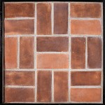 4x8 Smooth Brick Spanish Cotto(classic series)Laticrete 24 Natural Gray Grout