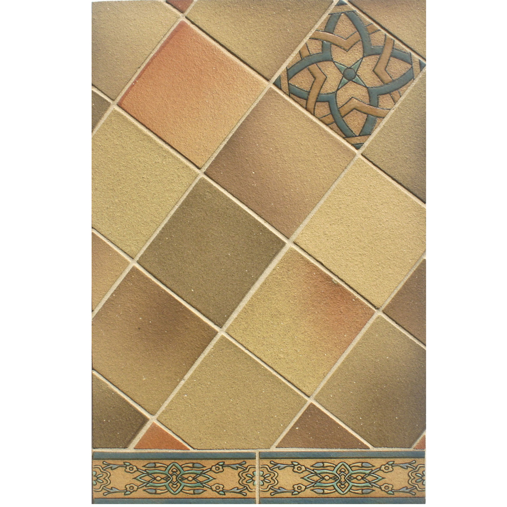 BB216 4x4 Coachela Filed Tile with Deco and Liner A