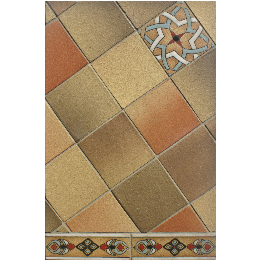 BB218 4x4 Coachela Filed Tile with Deco and Liner C