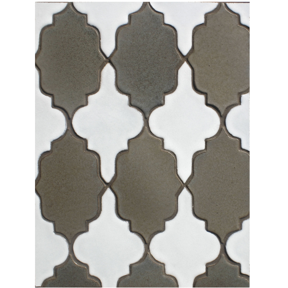 BB223 Arabesque Pattern 12- Great White & Ash Gray