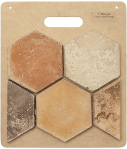 HB54 6'' Hexagon-Creme Fraiche Vintage