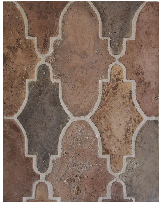 BB139* Arabesque Pattern 14- Normandy Cream-*Available At Select Dealers--Grout Used: Laticrete 81 Butter Cream